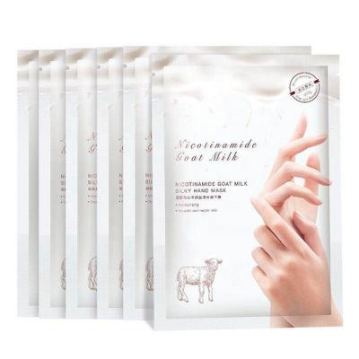 China Best Skin Care Treatments Private Label Niacinamide Goat Milk Hand Mask Skin Care Moisturizing Whitening Exfoliating Hand Repairing Mask for sale