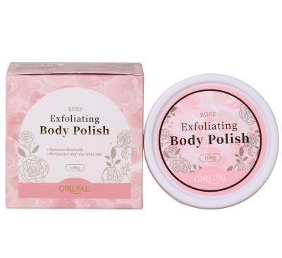 China Exfoliator OEM Hot Sale Body Polish Organic Dead Skin Scrubs Removal Moisturizing Rose Body Scrub for sale