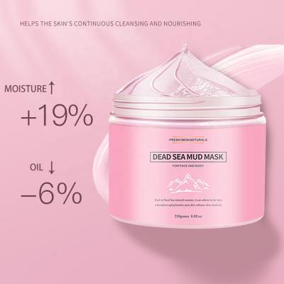 China Moisturizer Private Label Skin Care Mud Facial Mask Brighten Dead Sea Smooth Mud Bentonite Facial Porefining Clay Pink Mask for sale