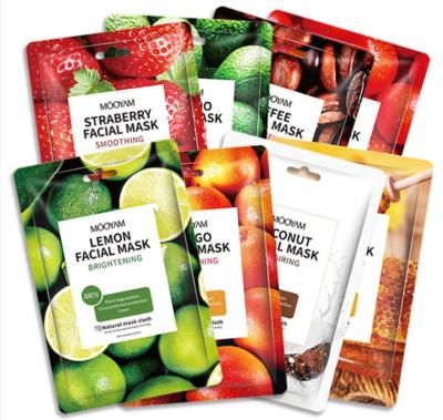 China Korean Face Mask Private Label Skin Care Plant Nourishing Natural Fruit Extract Sheet Moisturizing Face Mask for sale