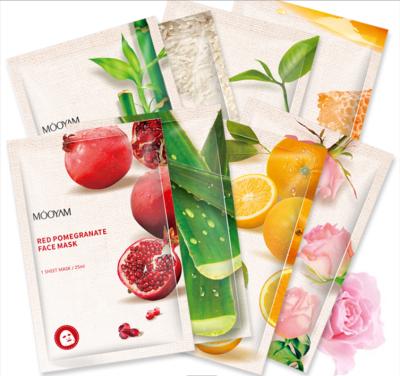 China Moisturizer Private Label Customized Skin Care Moisturizing Sheet Beauty Face Mask Fruit Nourishing Facial Mask for sale