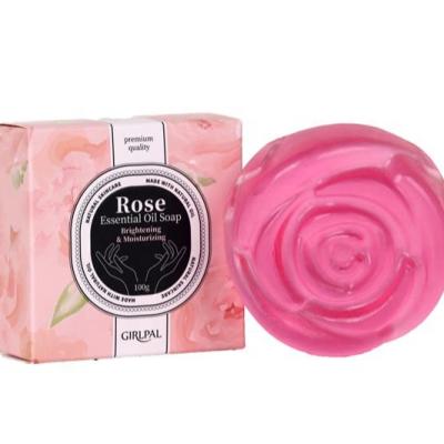 China Black Rose Essential Oil Soap Whitening Remover 100g Natural Natural Organic Handmade Soap For Remove Skin Acne Face Deep Cleansing Care for sale