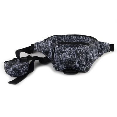 China Hot Selling Water Proof Sports Money Belt Fanny Pack Running Belt Waist Bag With Water Bottle Holder for sale