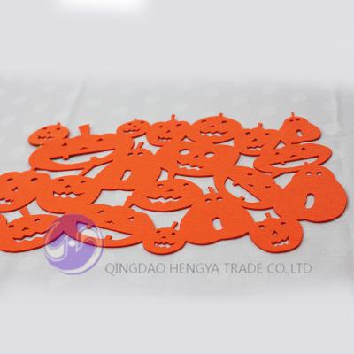 China Pumpkin Style Polyester Felt Sustainable Place Mat for sale