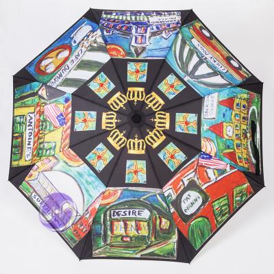 China All In 1 Custom Design Digital Printed Sun Umbrella for sale