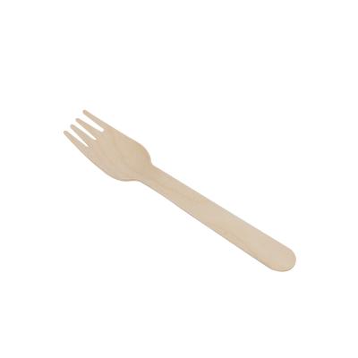 China Eco-friendly natural wooden color hot sale salad fork with disposable compostable wood for sale