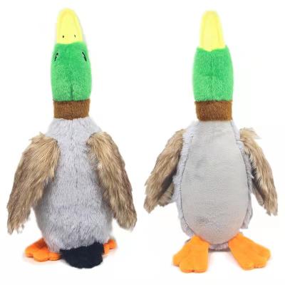 China Plush Sofe Stuffed Toy Hot Selling Animal Shell No Stuffing Dog Squeaker Rubbery Duck Toys for sale