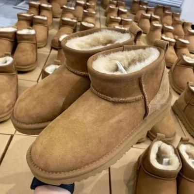 China Fashion Trend Factory Direct Winter Boots For Women Fashion Wool Printed Upper Boots Shoes Women Ladies Snow Boots For Women for sale