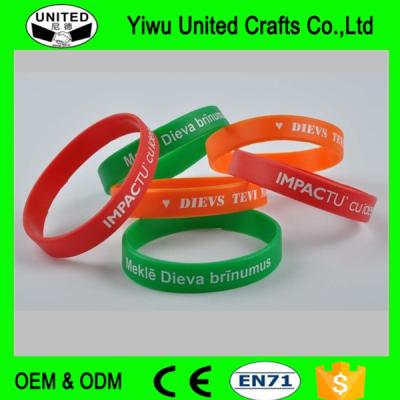 China Professional gifts silicone rubber wrist baller band for wholesales for sale