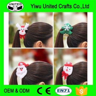 China Colorful LED Hair Band Christmas Plush Slap Band For Girls for sale