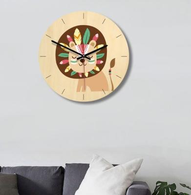 China Class 2016 Home Decor Wooden Circular Wall Clock For Home Decoration High Quality Wooden Wall Clock for sale