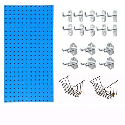 China Eco-friendly E Set Cake Piece Tool Storage Pegboard Metal Display Rack Pegboard Tool Hanging Board for sale