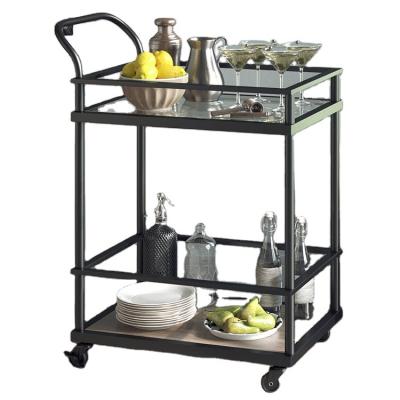 China Durable Home Mobile Coffee Cart Stand Living Room Study Kitchen Mobile Cart for sale