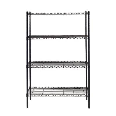 China Black Powder Coating Single Sided Storage Beams Welded Wire Mesh Storage Shelves Racks Shelving for sale