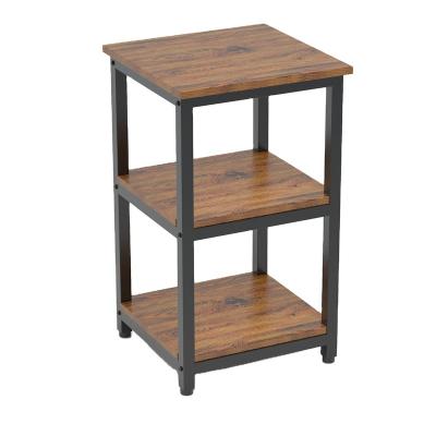 China Wooden Easy Square Modern Console Sets Archival Assembly Shelf Storage Display Stand Wood Grain for sale