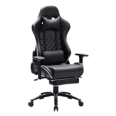 China Thunder Red Black Gaming Chair x3(Height)Adjustable Leather Gaming Chair Office With Footrest And Massage Custom for sale