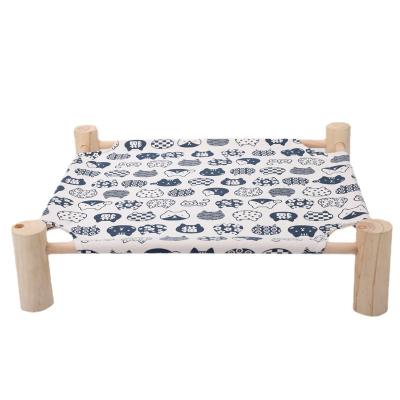 China Universal Removable And Washable Summer Cool Nest Four Seasons Dog Bed Cat Bed Breathable Strong Wooden Pet Bed for sale