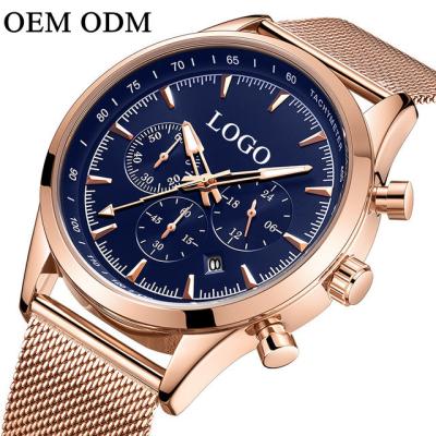 China OEM ODM 2153 Automatic Mens Date Watch Brands Quartz Stainless Steel Mens Watches Top Wrist For Man Business Waterproof Relogio Masculino Clock for sale