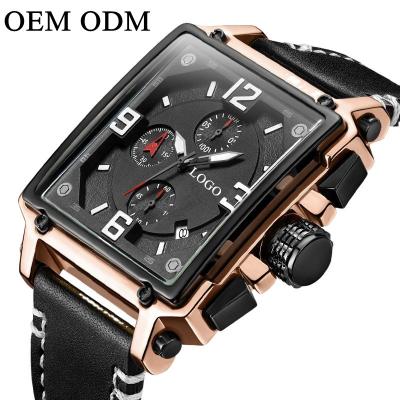 China Auto Date OEM ODM Megir 2061 Leather Creative Top Luxury Sports Clock Men Quartz Watch Relogio Military Wristwatches for sale