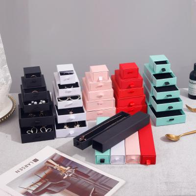 China Custom Jewelry Box Fashion Women Earring Necklace Ring Box Travel Jewelry Organizer Jewelry Packaging Boxes Jewelry Packaging for sale