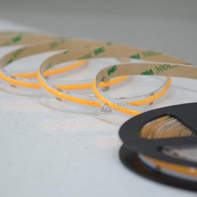 China Residential 12V 24VDC 8mm 5mm 12mm Width High Density Flexible Dotless 10W COB Led Strip for sale