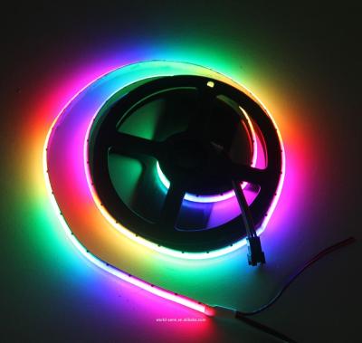 China Programmable theme park RGB cob led strip lights 10mm FPC 5VDC 240LEDs cuttable for sale