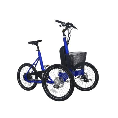 China Europe steel warehouse electric all wheel with mechanical disc brake two wheel in front family cargo bike for old/disabled for sale