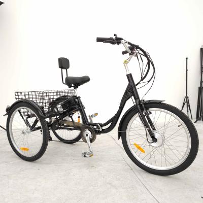 China Best Selling Stainless Folding Frame Tricycle 3 Wheel Cargo Bike Electric Rear Basket Old Steel Disabled Bicycle for sale