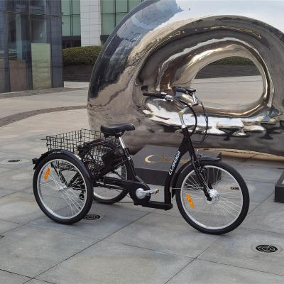 China Europe steel warehouse 3 wheel e tricycle electric bike with rear basket family tricycle for purchase for sale