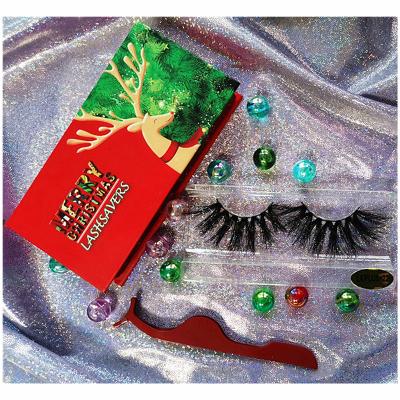 China Empty Christmas Eyelash Box Packaging Happy Christmas And New Year Theme High Quality Cartoon for sale