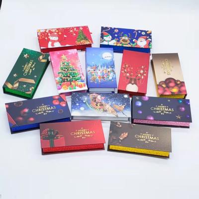 China New Happy Christmas and Christmas New Year Theme Design Empty Eyelash Packaging Christmas Box With Clear Tray For Sale. for sale