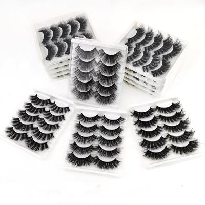 China Natural Soft 5 Pairs Pack Easily Apply False Eyelashes Miami Eye Lashes Private Label for sale