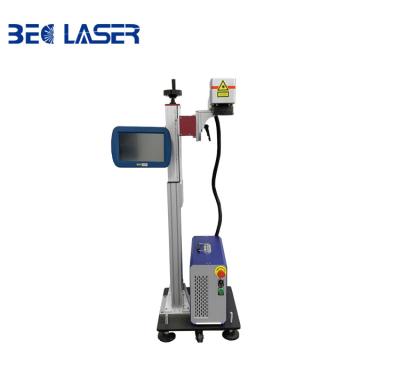 China CE air cooled fiber laser marking machine for pipe cable lock laser printer engraver driving online type 30w 3D for sale