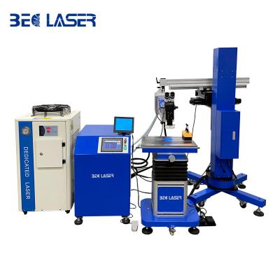 China 3D Hotels 200W 300W Mold Laser Welding Machine For Large Injection Mold Steel Iron Bronze Aluminum Repair With Joystick Cantilever for sale