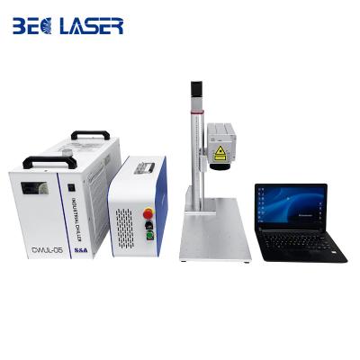 China Water Cooled 3D 3W 5W 7W Portable Pattern UV Laser Etching Spotting Machine For Glass Wine Bottle With Rotary Attachment for sale