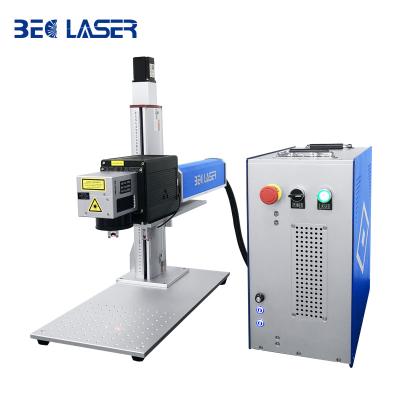 China Raycus JPT 50W 80W 100W 3D Air Cooled Fiber Laser Marking Engraving Machine For Surface Curved Metal Depth Engraving for sale