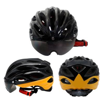 China Unisex Cycling Helmet Cycling Helmet PC Shell ENV Cycling Helmet with Goggles Skateboard Bicycle Helmet Adults for sale