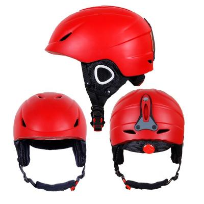 China Popular Customized Snowboard Ice Skates Helmet Red Color Snowboard Ski Helmet for sale