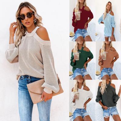 China Breathable Women 2021 Off Shoulder Sweater Women Long Sweater Women Oversized Sweater for sale