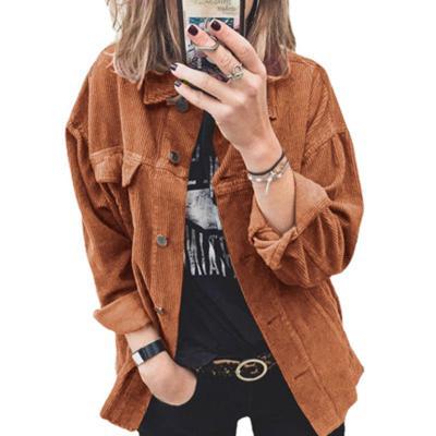 China winter 2021plus size shirts top Anti-wrinkle for women oversized long sleeve shirts women corduroy blouses and shirt for sale