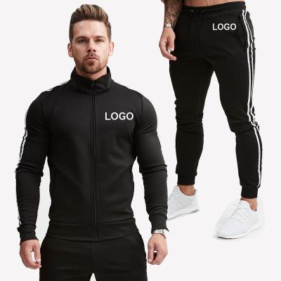 China Breathable High Quality Custom Made Mens Jogger Sets With Active Zipper Jacket And Pants Set Men Wear Sweatshirt Set for sale