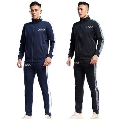 China Breathable Private Label Logo Hoodies Set Custom Mens Winter 2 Piece Set With Zipper Mens Joggers Suit Set for sale