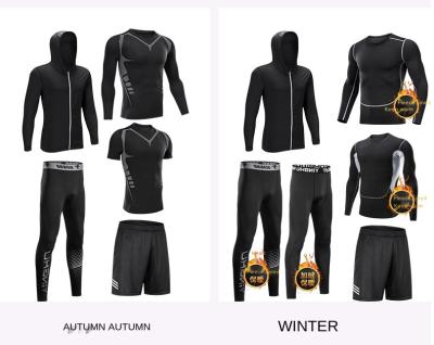 China Breathable Workout Clothes Sports Suits Outdoor Winter Morning Running Men's Running Clothes Quick-Drying Training Apparel Tights for sale