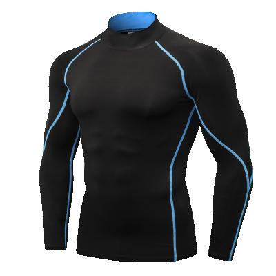 China 2021 Round Fashion Anti-Wrinkle Full Sleeve Tee Sports Tee Shirt Sports Long Sleeve T Shirt Without Sticking For Dry Men for sale