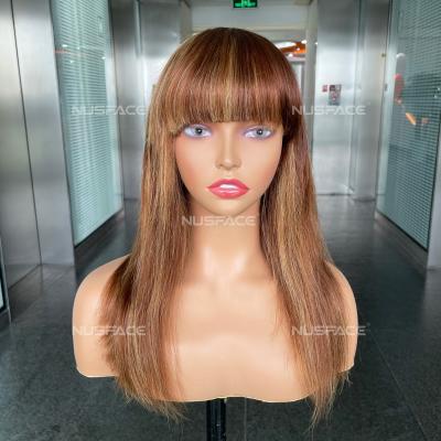 China Pure Original Human Hair Straight Lace Front Human Hair Transparent Wigs With Bangs, Bang Wigs Hair, Curly Lead Wig With Bang For Black Women for sale