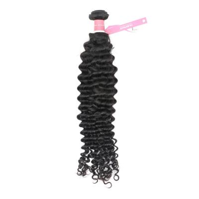 China Full Cuticle Less Tangle Hair 100% Deep Wave Hair Bundles Brazilian Hair Bundles Deep Curly Bundle for sale