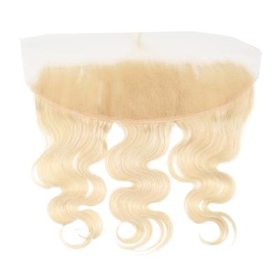 China Factory 613 Pure Original Natural Blonde Brazilian Remy Human Hair Bundles Body Wave With 4*4 Lace Frontal Closure for sale