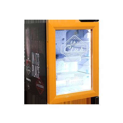 China COMPRESSOR 21L Glass Counter Top Cooler Mini Door Fridge for sale