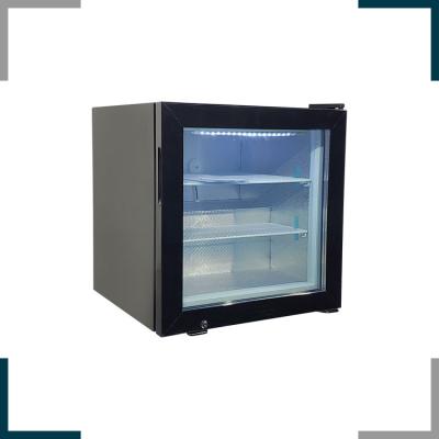 China Single-temperature Meisda 55L Black Standard Countertop Mini Ice Cream Freezer With Glass Door for sale