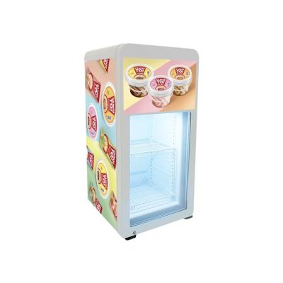 China Single-temperature new Meisda countertop 50L commercial ice cream freezer with customer logo for sale